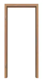 Frontansicht von LEBO Zarge Euro Eiche geplankt Matt Echtholzfurniert mit eckiger Kante 