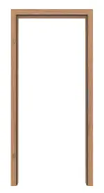 Frontansicht von LEBO Zarge für Schallschutztür Euro Eiche geplankt Matt Echtholzfurniert mit eckiger Kante 