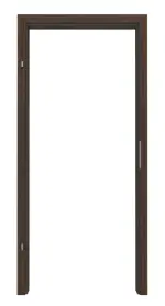 Frontansicht von LEBO Zarge für Wohnungseingangstür Räuchereiche Matt Echtholzfurniert mit eckiger Kante 