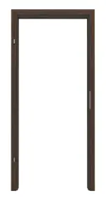 Frontansicht von LEBO Zarge für Schallschutztür Räuchereiche Matt Echtholzfurniert mit eckiger Kante 