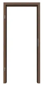 Frontansicht von WESTAG Zarge Nussbaum Trentino NU 717 PortaLit CPL mit eckiger Kante