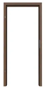 Frontansicht von WESTAG Zarge für Wohnungseingangstüren Nussbaum Trentino NU 717 PortaLit CPL mit eckiger Kante