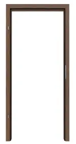 Frontansicht von WESTAG Zarge für Brandschutztüren T-30 Nussbaum Trentino NU 717 Portalit CPL mit eckiger Kante