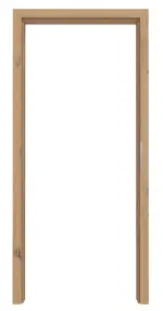 Frontansicht von WESTAG Zarge für Energiespartüren Artis Eiche Ei 793 PortaLit CPL mit runder Kante