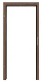 Frontansicht von WESTAG Zarge für Brandschutztüren Nussbaum Trentino NU 717 PortaLit CPL mit runder Kante