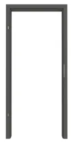 Frontansicht von GARANT Zarge für Objektinnentüren 10622-60 Ebony CePaL mit kleiner Rundkante