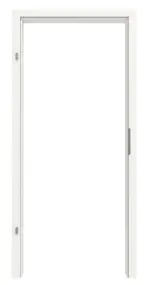 Frontansicht von GARANT Zarge für Objektinnentüren Weißlack 9016 mit kleiner Rundkante