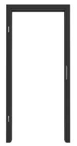 Frontansicht von GARANT Zarge Matt RAL 9005 G-TEC mit kleiner Rundkante