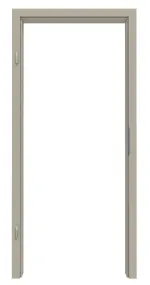 Frontansicht von GARANT Zarge Matt Seidengrau 7044 G-TEC mit kleiner Rundkante