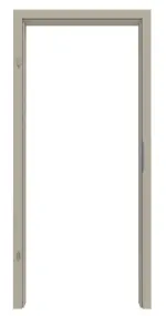Frontansicht von GARANT Zarge für Objektinnentüren Matt Seidengrau 7044 G-TEC mit kleiner Rundkante