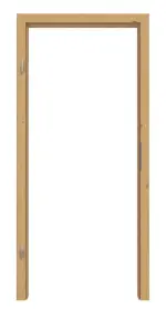 Frontansicht von Massivholzzarge Eiche astarm mit Gehrung Profil A