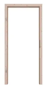 Frontansicht von Massivholzzarge Fichte astig mit Gehrung Profil A