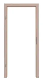 Frontansicht von Massivholzzarge Kiefer astarm mit Gehrung Profil A