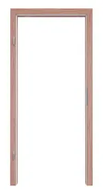 Frontansicht von Massivholzzarge Lärche ohne Gehrung Profil C