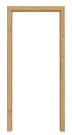 Frontansicht von Massivholzzarge Eiche astig profiliert Profil B