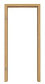 Frontansicht von Massivholzzarge Eiche astarm profiliert Profil B