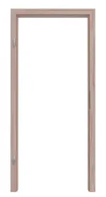 Frontansicht von Massivholzzarge Fichte astarm profiliert Profil B