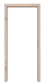 Frontansicht von Massivholzzarge Fichte astig profiliert Profil B