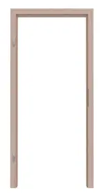 Frontansicht von Massivholzzarge Kiefer astarm profiliert Profil B