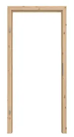 Frontansicht von Massivholzzarge Kiefer astig profiliert Profil B