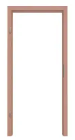 Frontansicht von Massivholzzarge Buche ohne Gehrung Profil C