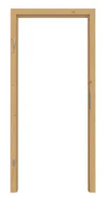 Frontansicht von Massivholzzarge Eiche astig ohne Gehrung Profil C