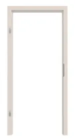 Frontansicht von Massivholzzarge Fichte astig weiß pigmentiert ohne Gehrung Profil C