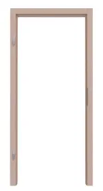 Frontansicht von Massivholzzarge Kiefer astarm ohne Gehrung Profil C