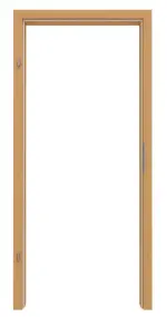 Frontansicht von GARANT Zarge für Objektinnentüren Eiche Premium CePaL mit runder Kante