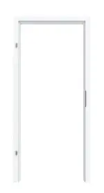 Frontansicht von CLASSEN Zarge für Wohnungseingangstüren Weiß Struktur CPL mit abgerundeter Kante