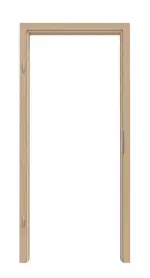 Frontansicht von Zarge Eiche Narbonne mit abgerundeter Kante