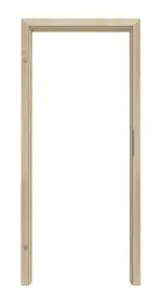 Frontansicht von Zarge Eiche Cleveland Dekorfolie mit abgerundeter Kante