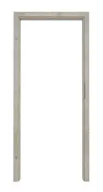 Frontansicht von Zarge Eiche Gessato Dekorfolie mit abgerundeter Kante