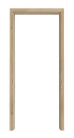 Frontansicht von Zarge Eiche Karlstad Dekorfolie mit abgerundeter Kante