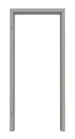 Frontansicht von CLASSEN Zarge Grau Matt Primo mit abgerundeter Kante