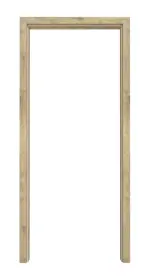 Frontansicht von CLASSEN Zarge Hamilton Eiche CPL mit abgerundeter Kante PL-Norm