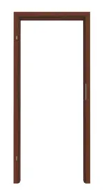 Frontansicht von Zarge Walnuss Dekorfolie mit abgerundeter Kante