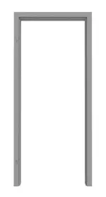 Frontansicht von CLASSEN Zarge Grau RAL 7004 Lack mit abgerundeter Kante