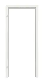 Frontansicht von CLASSEN Zarge RAL 9003 CPL mit abgerundeter Kante PL-Norm