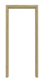 Frontansicht von CLASSEN Zarge Riviera Eiche 3D Look mit abgerundeter Kante