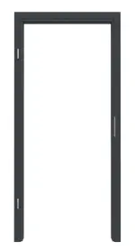 Frontansicht von LEBO Zarge Ultramatt Anthrazit ähnl. RAL 7016 Versio mit runder Kante