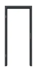 Frontansicht von CLASSEN Zarge Graphit CPL mit abgerundeter Kante