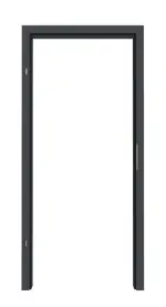 Frontansicht von CLASSEN Zarge für Wohnungseingangstüren Graphit CPL mit abgerundeter Kante