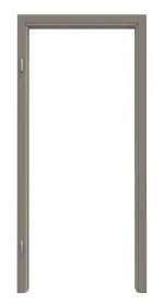 Frontansicht von LEBO Zarge Ultramatt Taupe Versio mit runder Kante