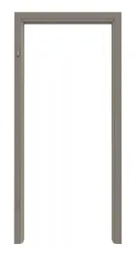Frontansicht von LEBO Zarge für Wohnungseingangstüren Ultramatt Taupe Versio mit runder Kante