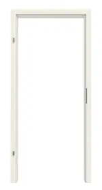 Frontansicht von LEBO Zarge für Wohnungseingangstüren Weißlack 9010 mit runder Kante