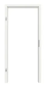 Frontansicht von LEBO Zarge Ultramatt Weiß ähnl. RAL 9016 Versio mit runder Kante