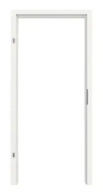 Frontansicht von LEBO Zarge für Schallschutztüren Verkehrsweiß Lack 9016 mit runder Kante