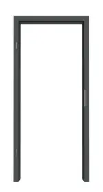 Frontansicht von CLASSEN Zarge Uni Graphit CPL mit abgerundeter Kante