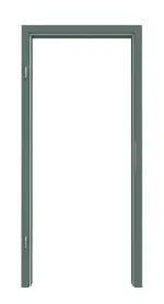 Frontansicht von CLASSEN Zarge Uni Green CPL mit abgerundeter Kante